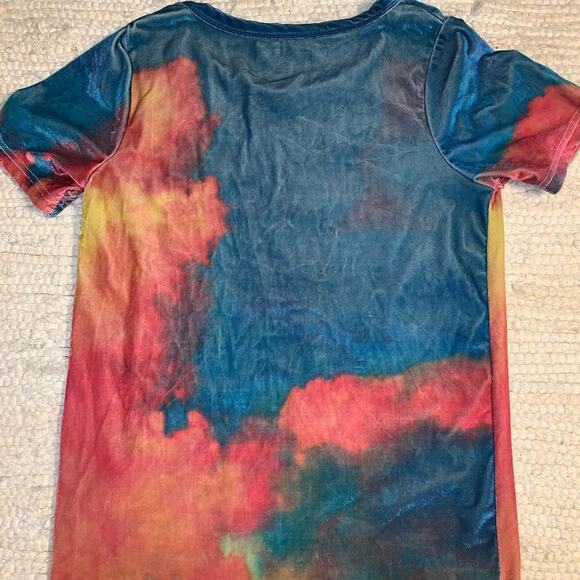 VINTAGE VELVET TIE DYE PINK FLOYD BAND CONCERT TEE "IN THE SKY" - Picture 4 of 4